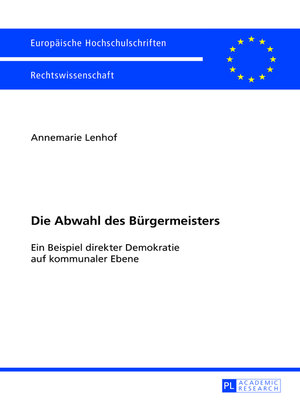 cover image of Die Abwahl des Buergermeisters